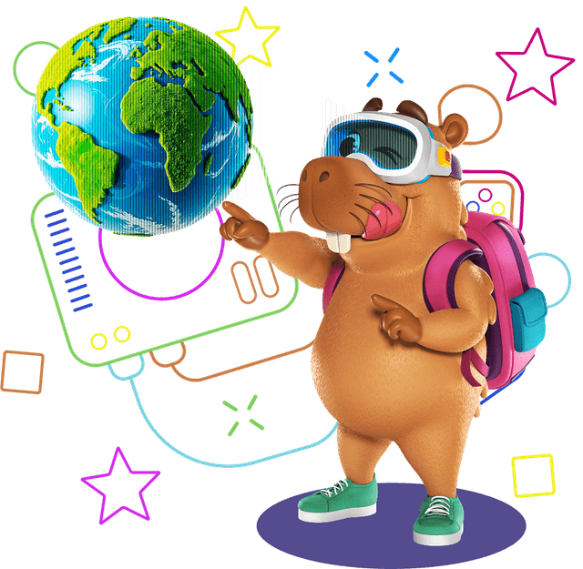 Nosso mascote capiba utilizando o Mentary