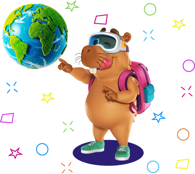 Nosso mascote capiba utilizando o Mentary